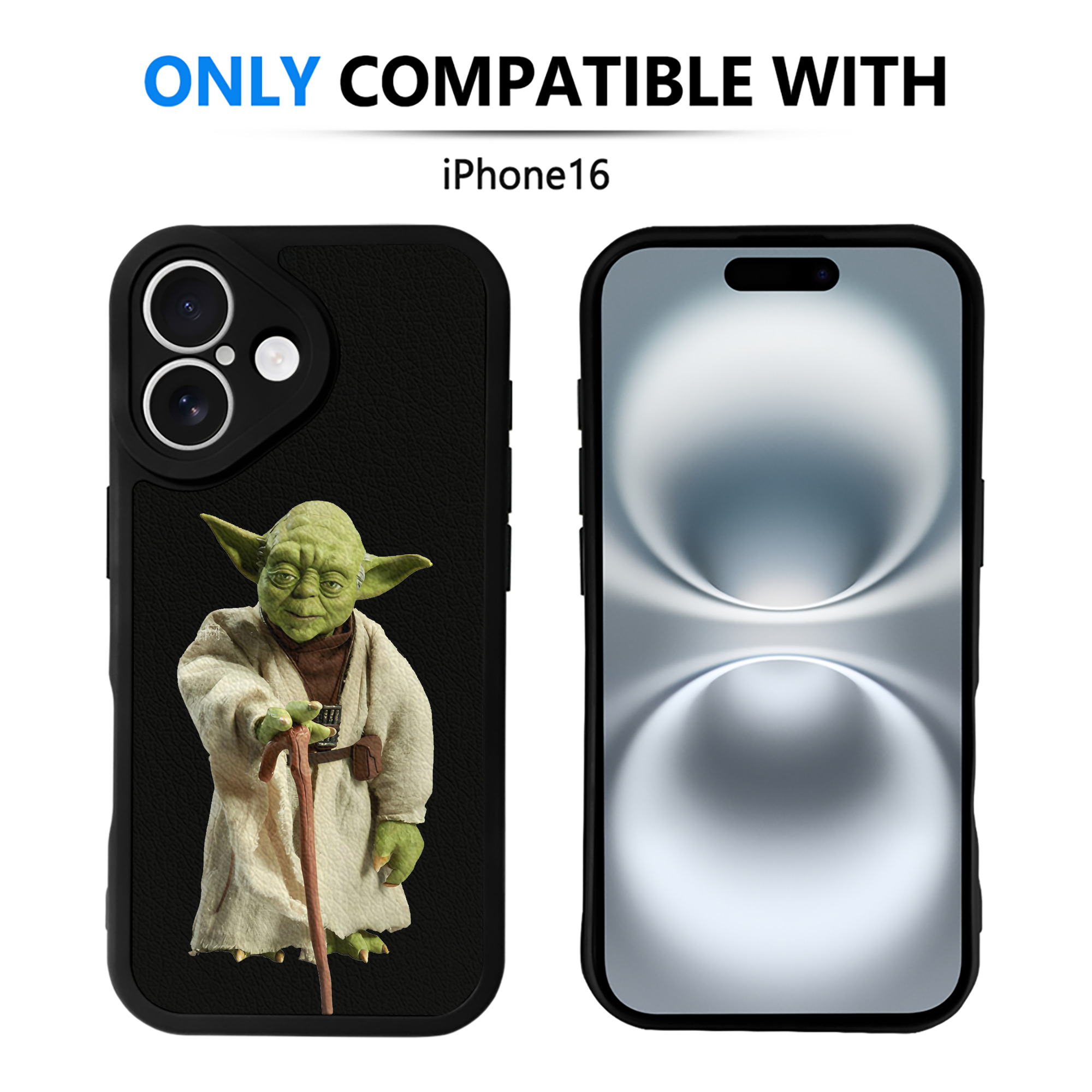 （画像用） スター・ウォーズ Star Wars 【iPhone 16シリーズ対応】シリコンスマホケース（レザー調） 材質：シリコン